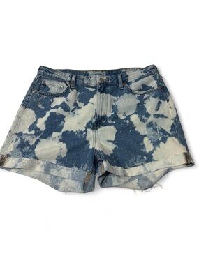 Cotton High-Waist Mom Shorts